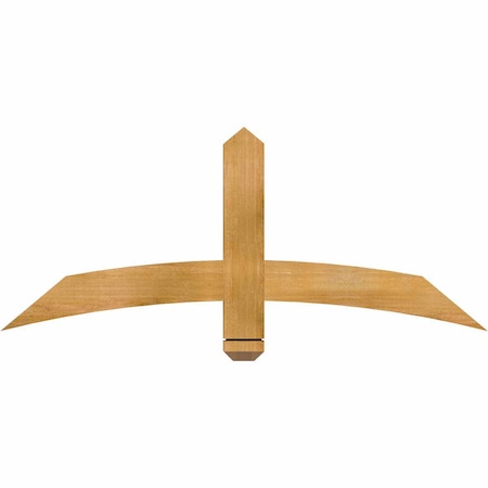 Ekena Millwork Bellingham Rough Sawn Timber Gable Bracket, Western Red Cedar, 48"W x 20"H x 2"D x 4"F, 10/12 Pitch GBW048X20X0204BEL00RWR